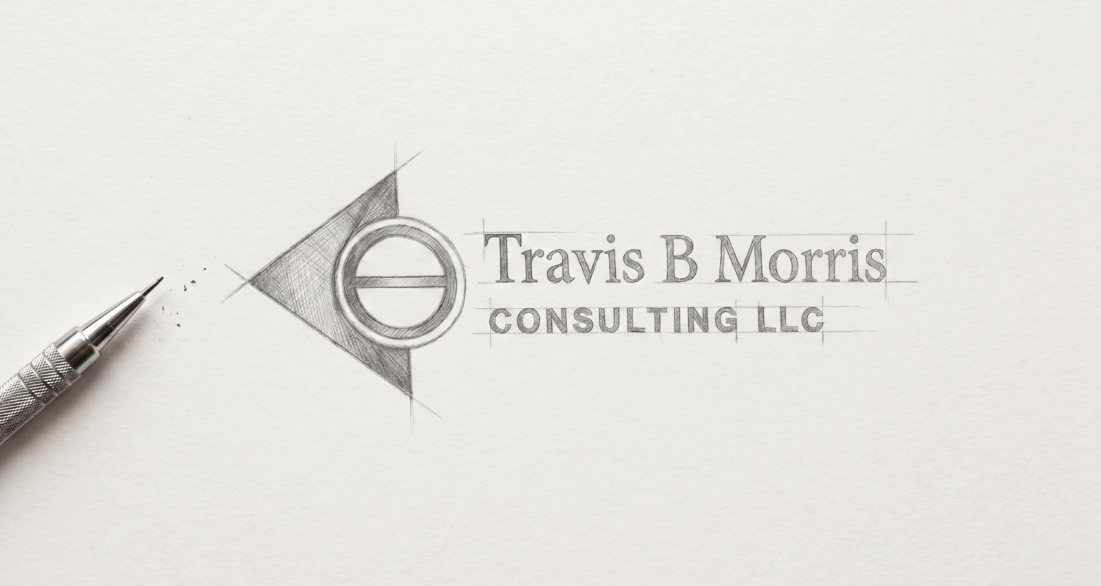 Travis B Morris Consulting LLC logo sketched in pencil